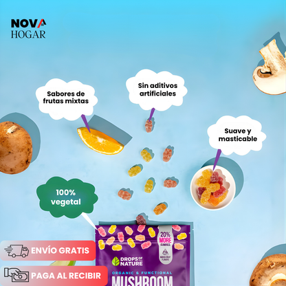 Pack X60 ShroomMind™ Gomitas con Hongos para Enfoque Mental