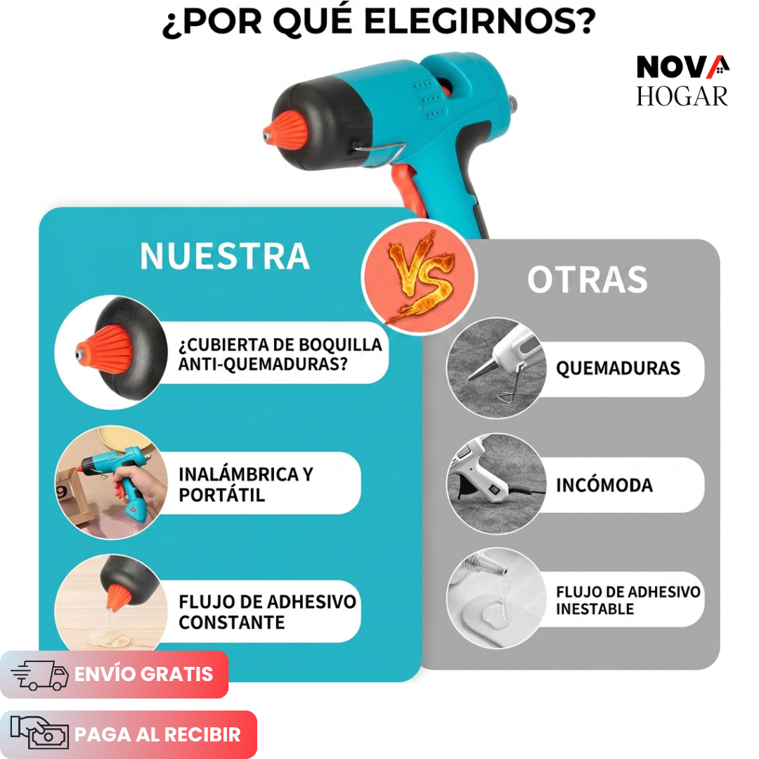 FreeGlue™ Pistola de Pegamento Recargable