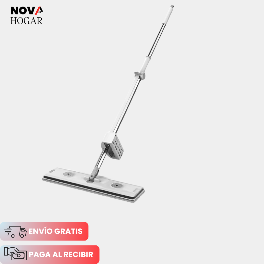 PowerSpin™ Mopa Plana Autoexprimible para Limpieza Ultrarápida