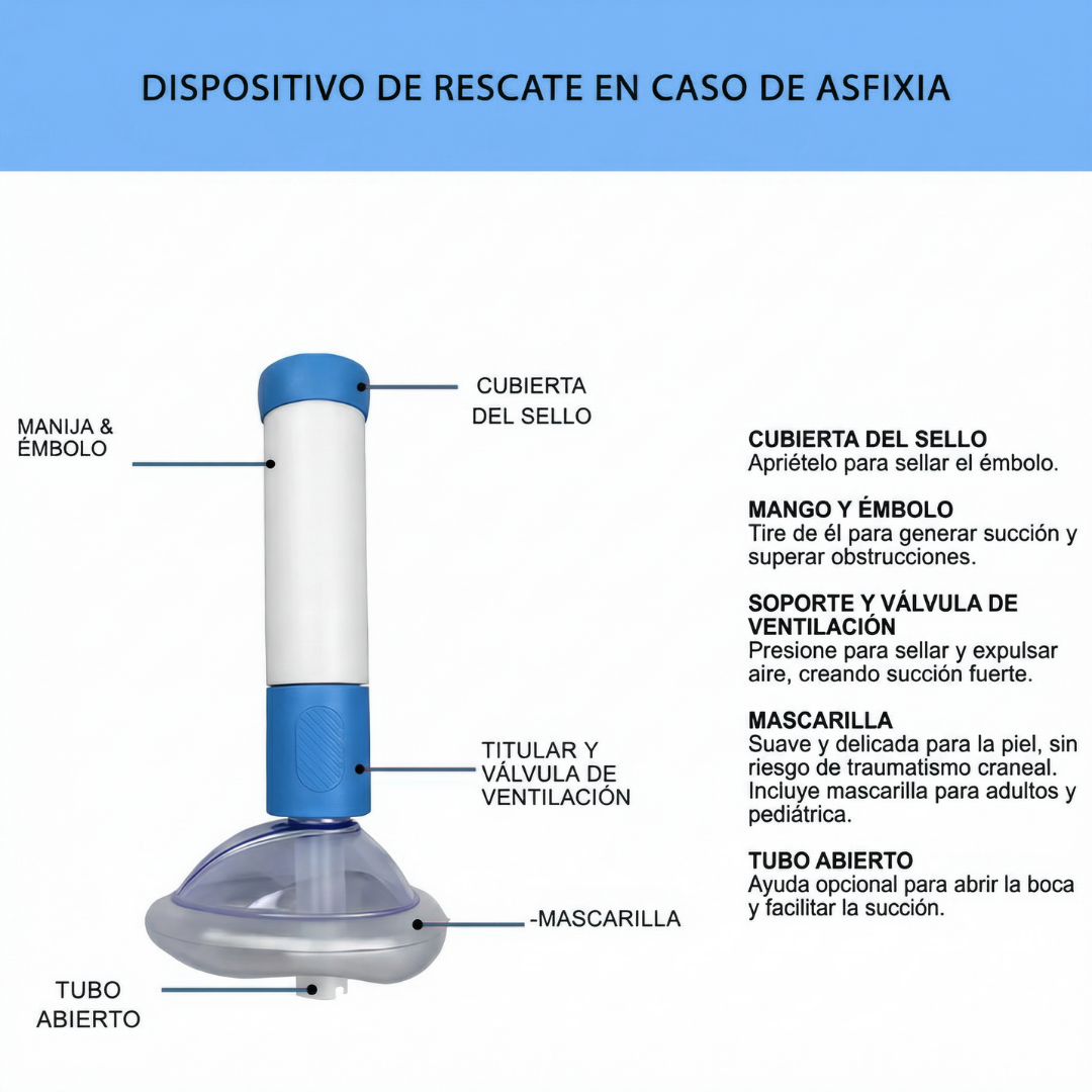 AirRescue™ Kit de Primeros Auxilios contra Asfixia