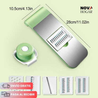 EasySlice™ Rebanador 6 en 1 con Diseño Seguro para Dedos