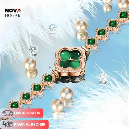 EmeraLuxe™ Reloj con Joyas de Alta Gama