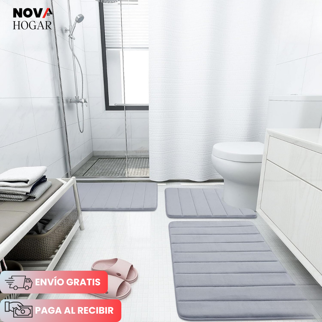 Oferta 2x1 ComfortBath™ Tapete Ultra-Absorbente con Suavidad Premium