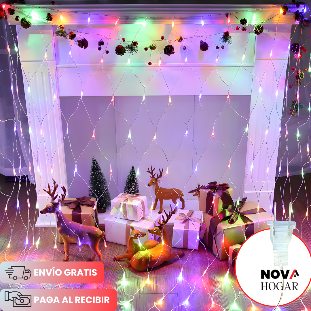 FestiveNet™ Malla de 100 Luces Navideñas para Exterior