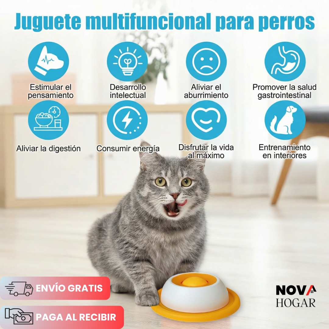 OrbitLick™ Plato Comedero Interactivo para Mascotas