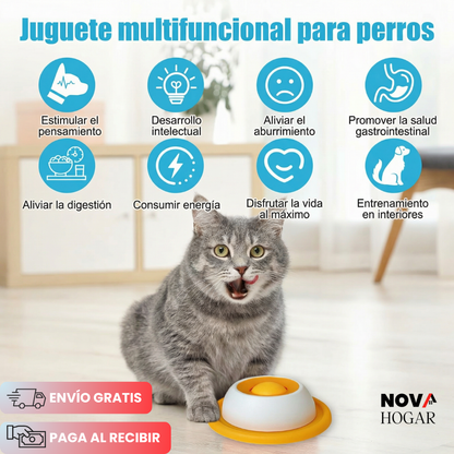 OrbitLick™ Plato Comedero Interactivo para Mascotas