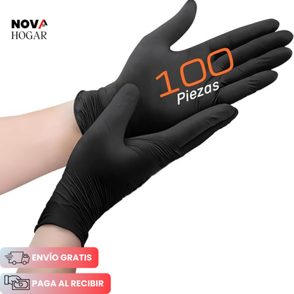 ArmorFlex™ Set x50 Guantes de Nitrilo Negro Ultra Resistentes