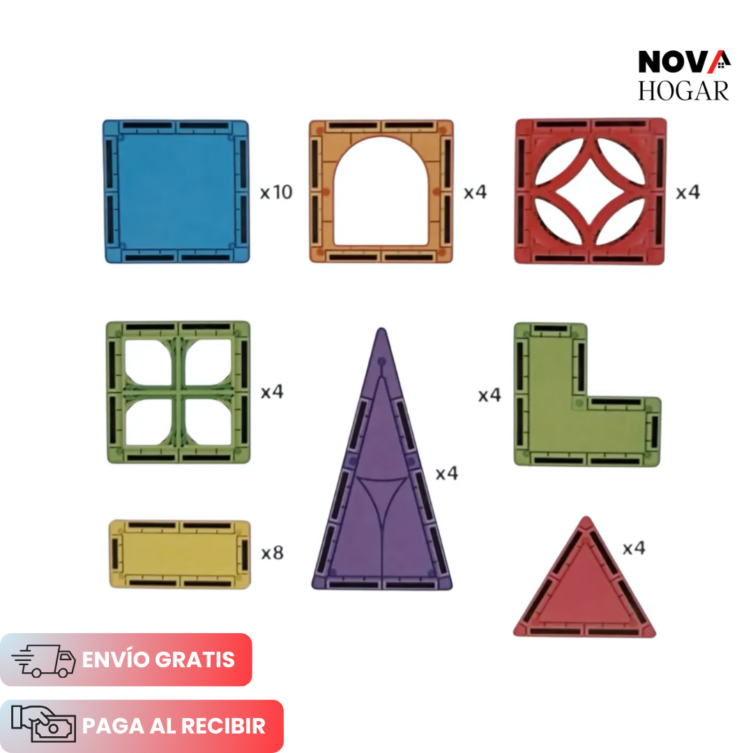 MagnaBuild™ Juego Magnético de Construcción Didáctica