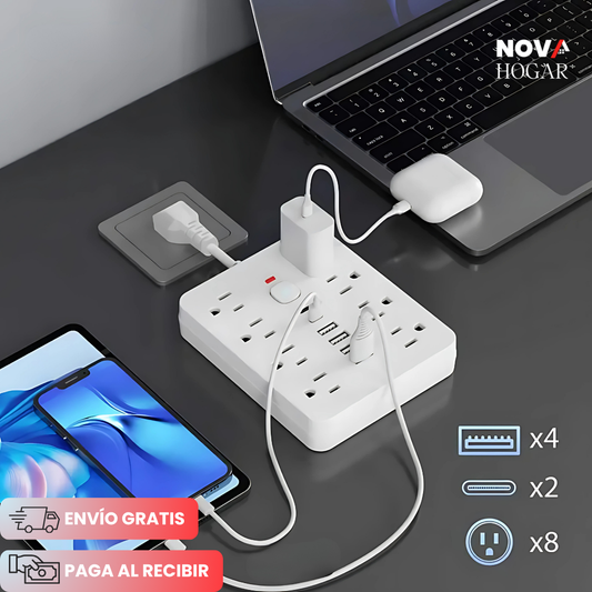 SafeCharge™ MultiToma 14 en 1 con Protección Avanzada