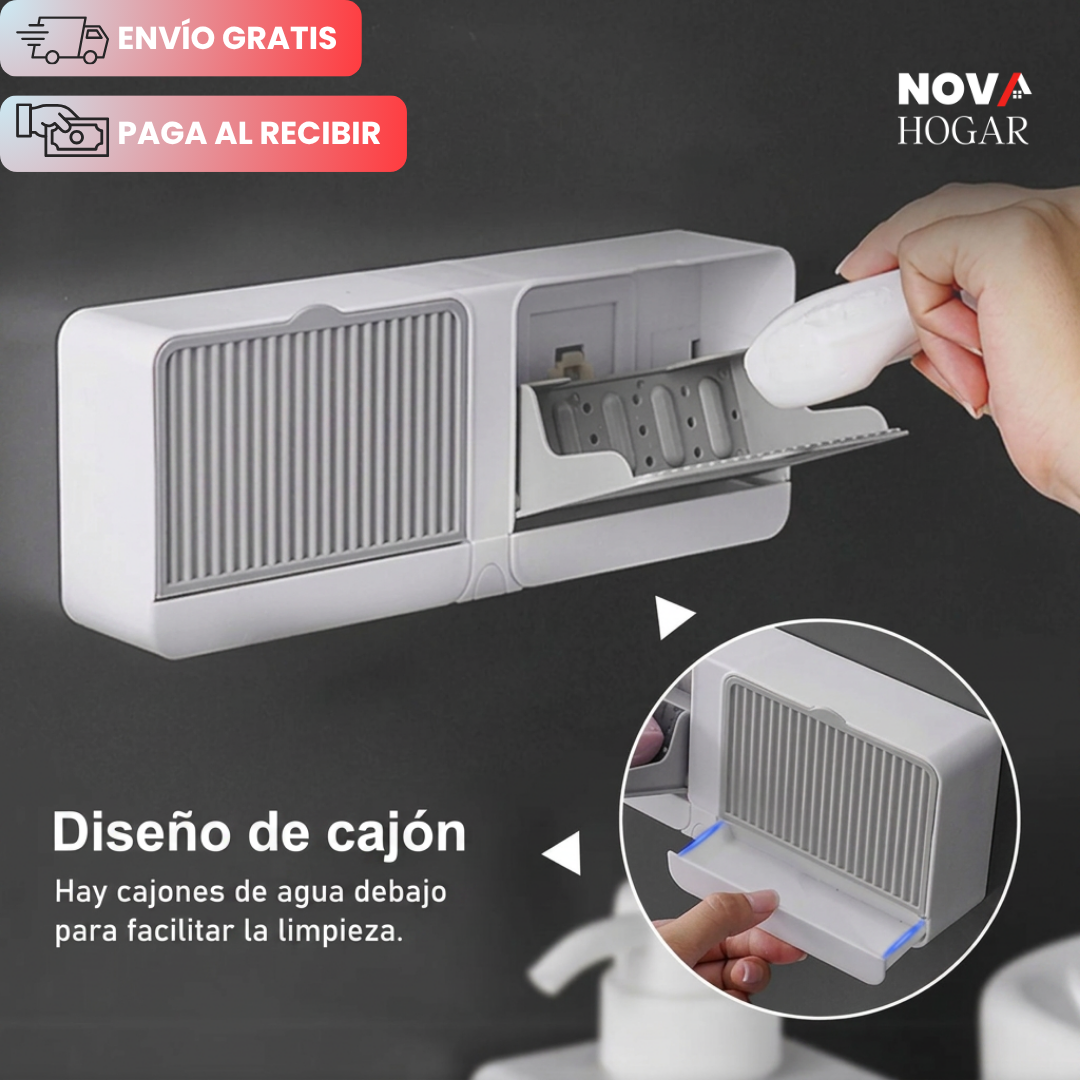AeroDuo™ Jabonera Doble De Pared Minimalista