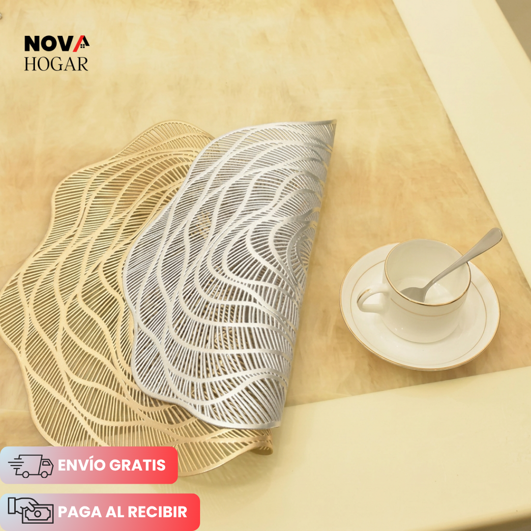 FloraLace™ Set x6 de Individuales Elegantes para tu Mesa