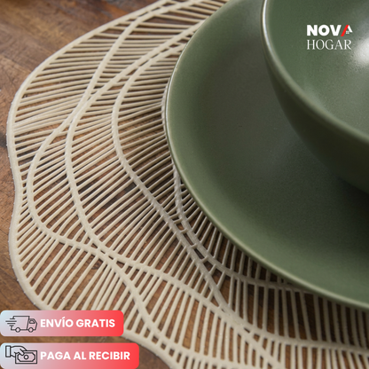 FloraLace™ Set x6 de Individuales Elegantes para tu Mesa