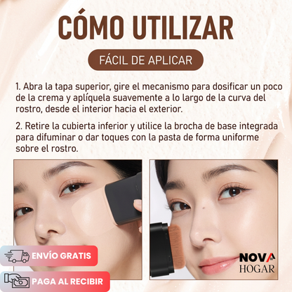 K-Cover™ Base Coreana Dual con Brocha Integrada