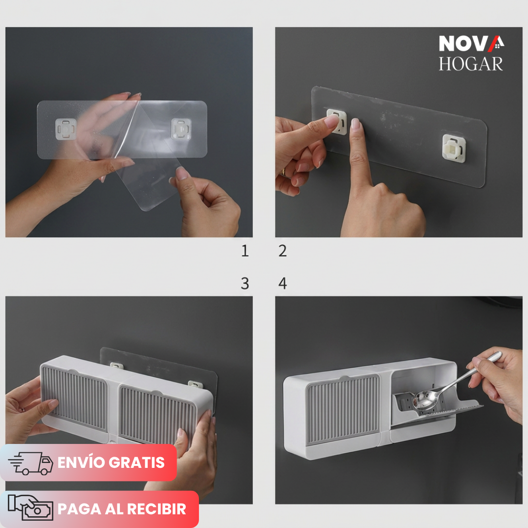 AeroDuo™ Jabonera Doble De Pared Minimalista