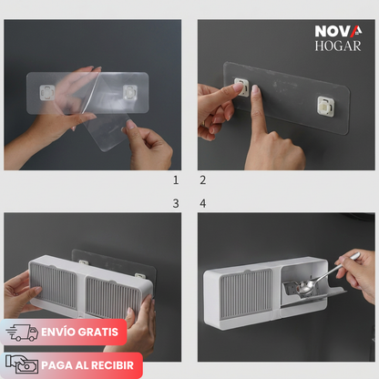 AeroDuo™ Jabonera Doble De Pared Minimalista