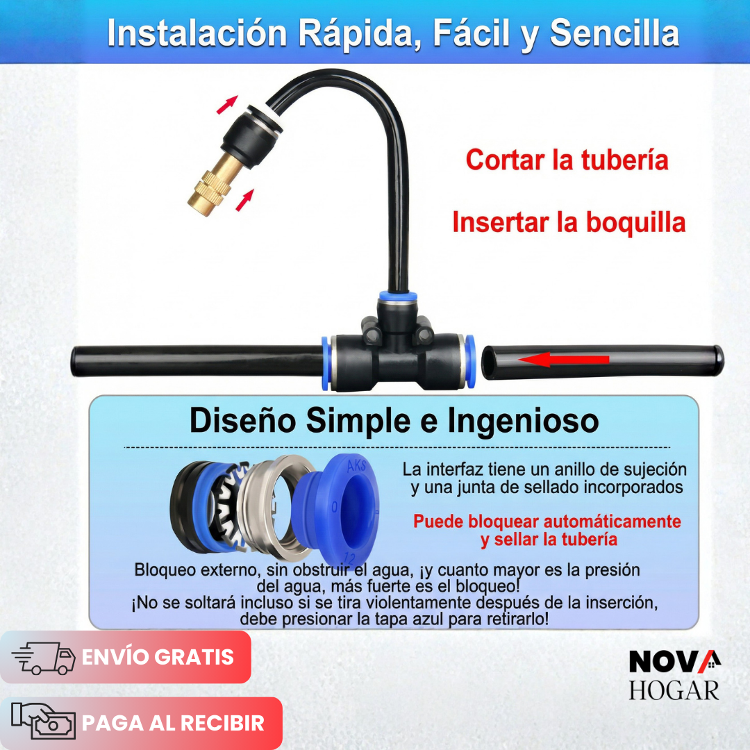 HydroFlexy™ Set de 5 Boquillas Flexibles para Riego de Jardín