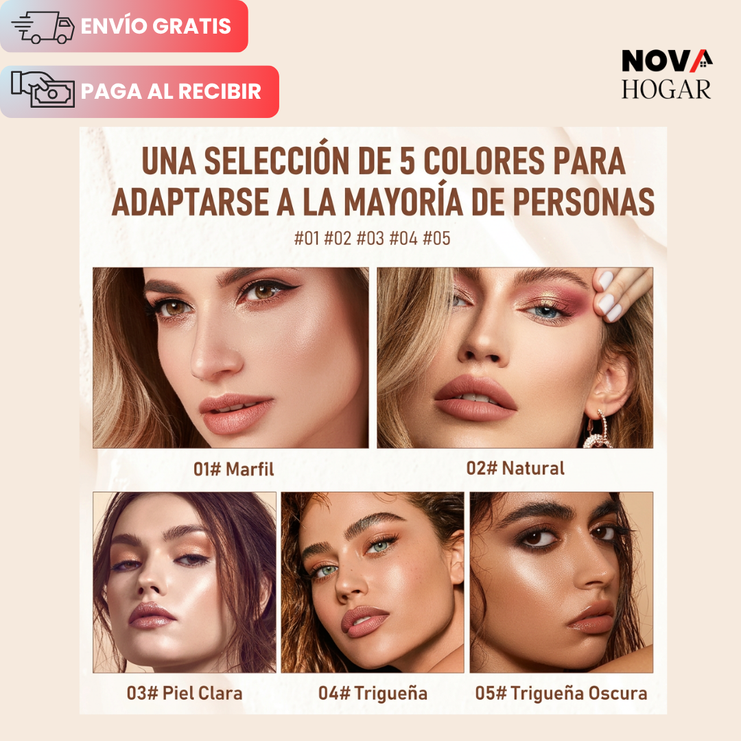 K-Cover™ Base Coreana Dual con Brocha Integrada
