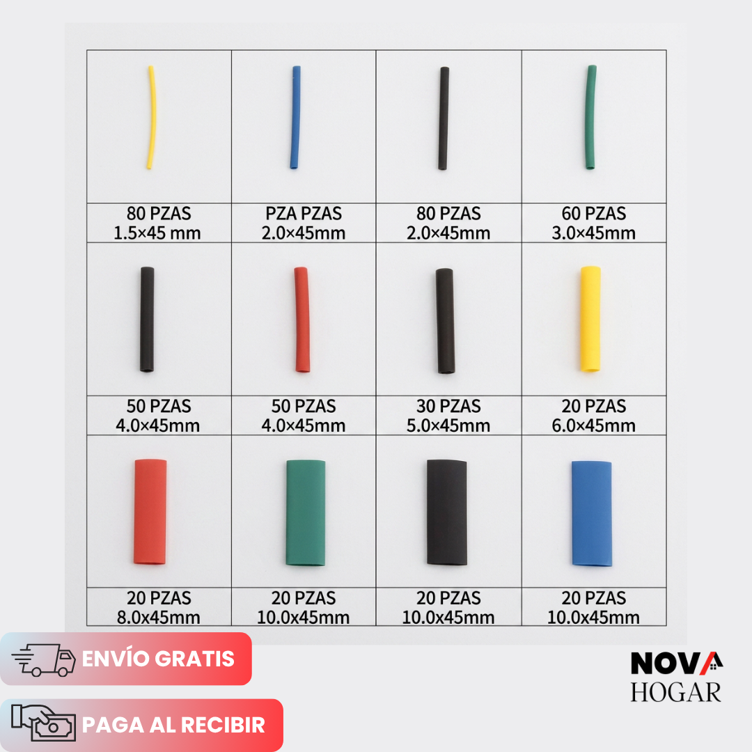 TightWrap™ Kit de 328 Tubos Termocontraíbles