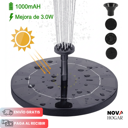 EcoSplash™ Fuente Flotante con Energía Solar