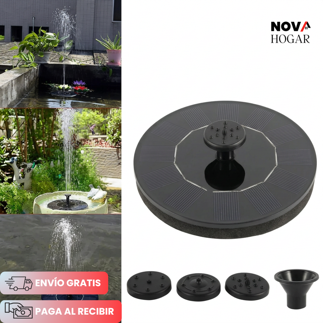 EcoSplash™ Fuente Flotante con Energía Solar