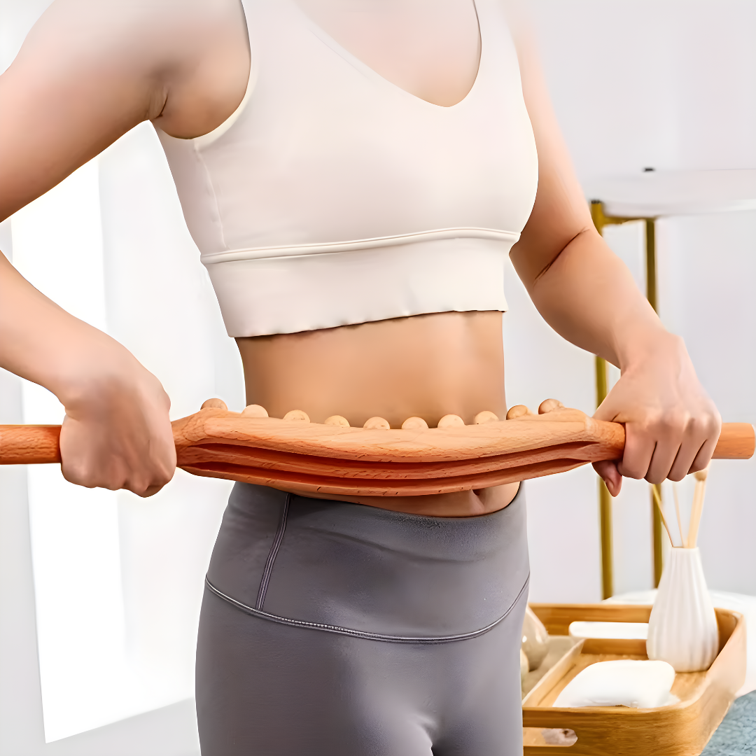 WoodSculpt™ Rodillo GuaSha Masajeador Corporal