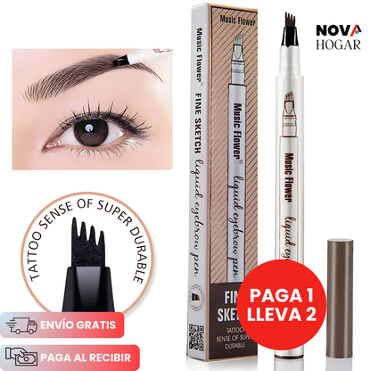 2x1 LushBrow™ Lápiz De Cejas Efecto Microblading  Natural