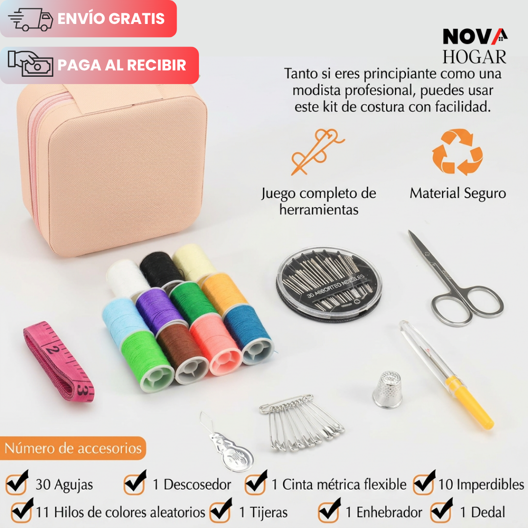 SwiftStitch™ Set Profesional de Costura Portátil con 46 Piezas