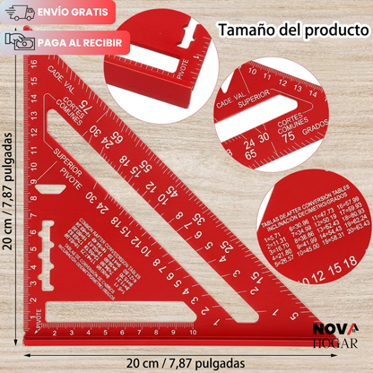 IronSquare™ Regla De Aluminio Ultra Resistente para Carpinteria
