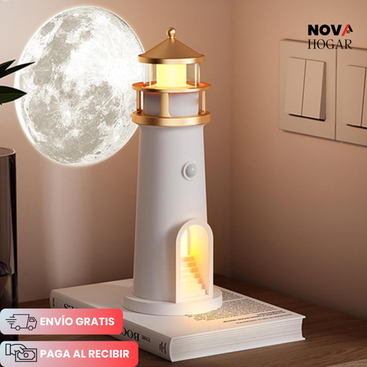 MoonBeacon™ Hermosa Lámpara Faro con Proyección de Luna