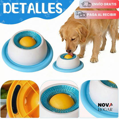 OrbitLick™ Plato Comedero Interactivo para Mascotas