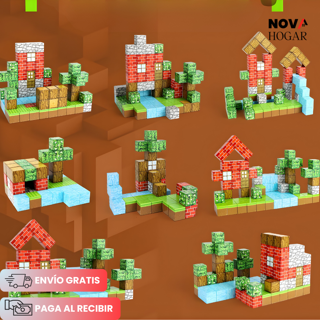 MagneCraft™ Set de 88 Cubos Magnéticos de Construcción