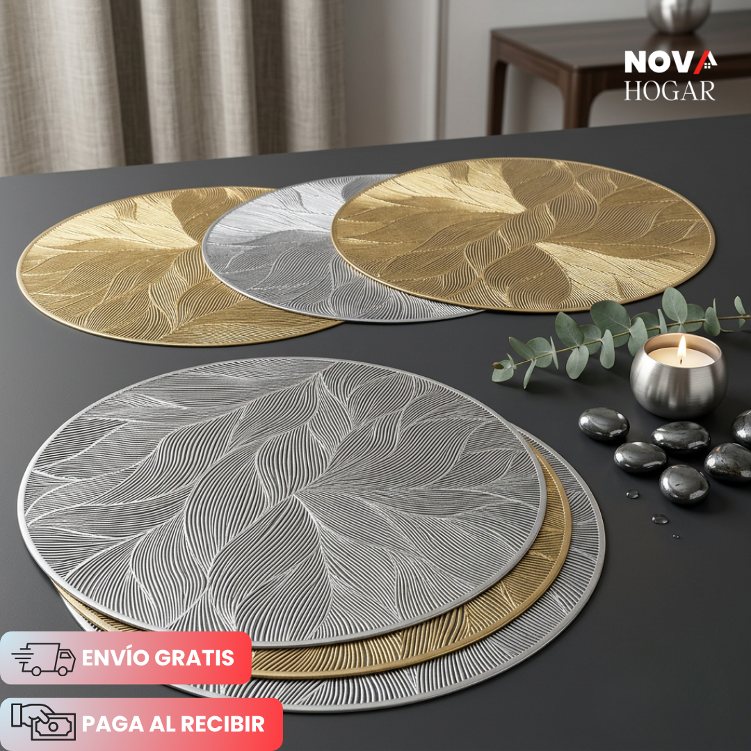 NatureLuxe™ Set x6 Individuales Con Diseño Moderno