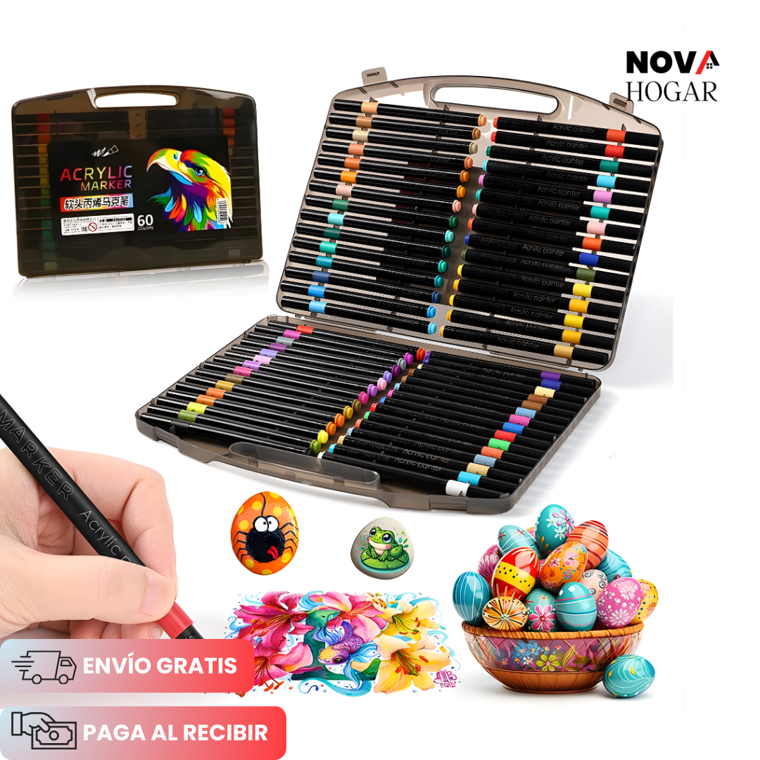 ArtCore™ Set de 60 Marcadores Acrílicos Versátiles