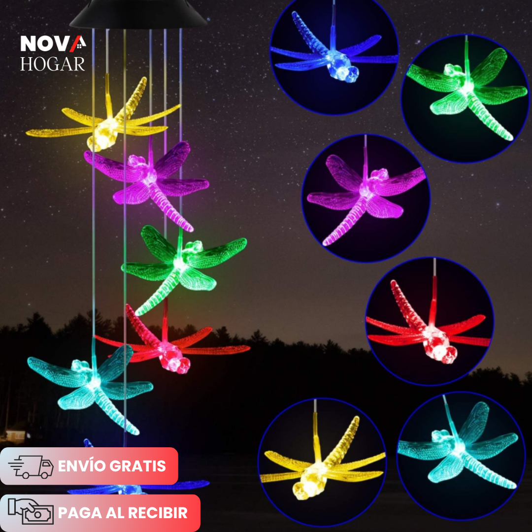 2x1 GlowHaven™ Campanilla Solar de Jardín