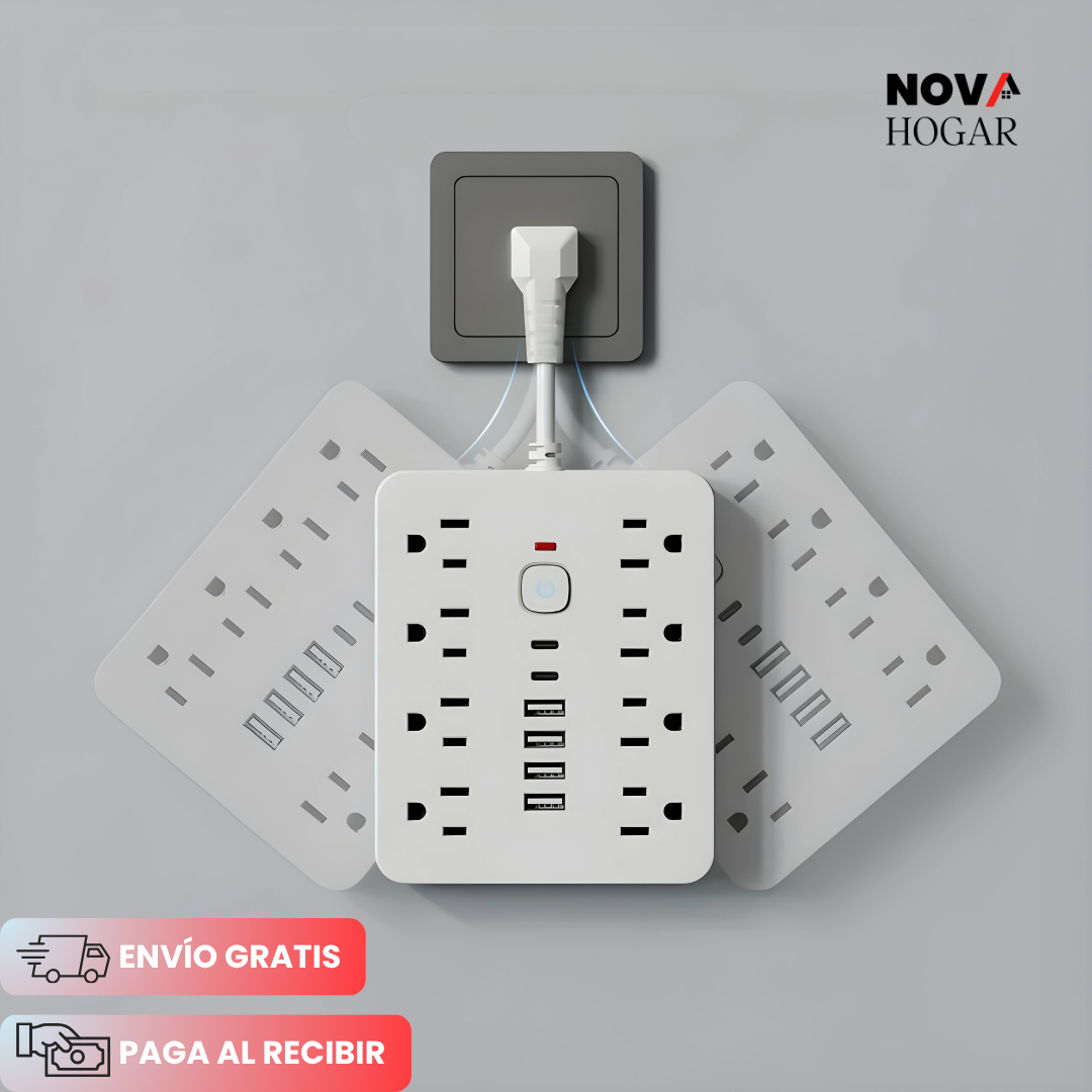 SafeCharge™ MultiToma 14 en 1 con Protección Avanzada