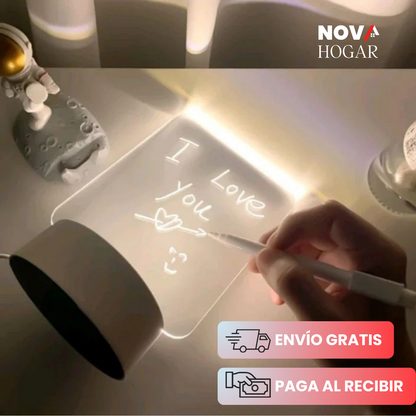 LightNote: Lámpara Moderna de Notas Creativa