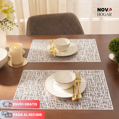 RoyalLattice™ Pack X6 Individuales de Lujo Artístico