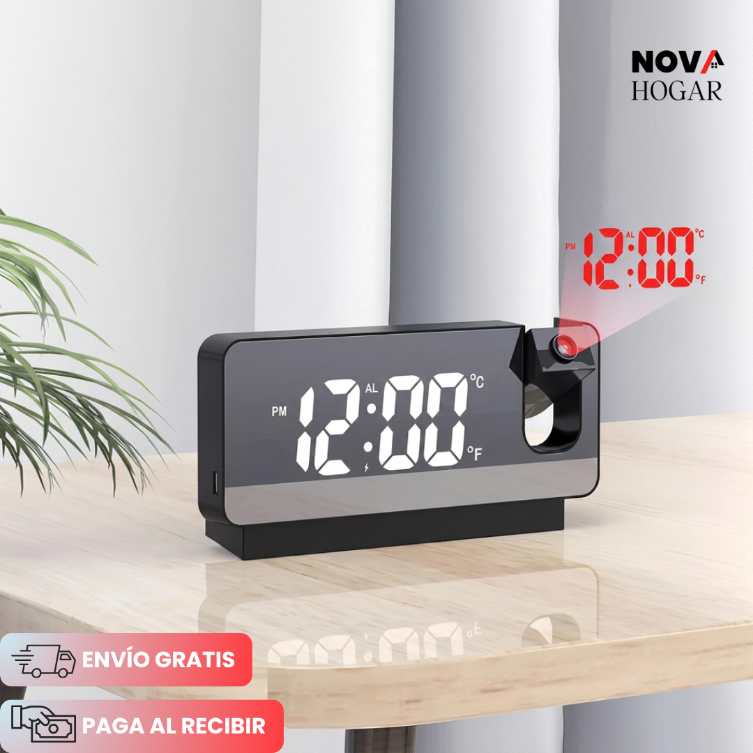 ClearTime™ Reloj Proyector Con Pantalla LED Grande