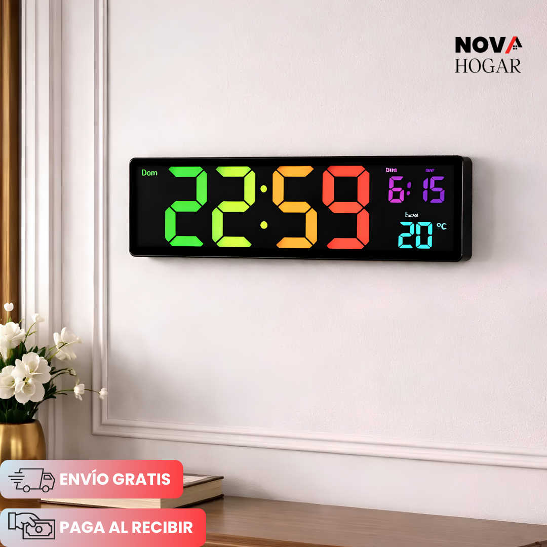 SmarTime™ Reloj Digital de Pared de Gran Tamaño