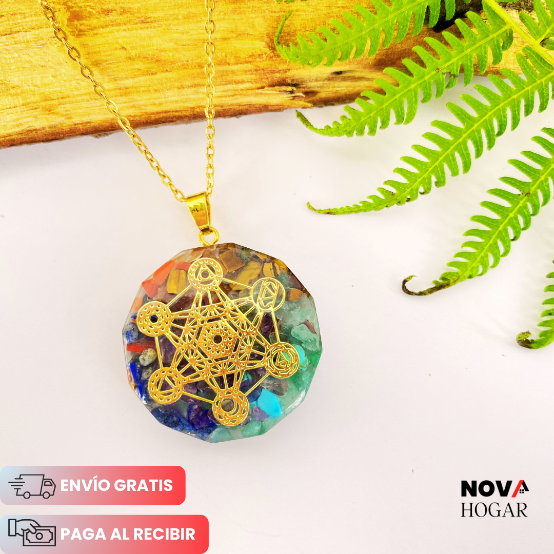 DivineAura™ Colgante Orgonita Metraton para equilibrio