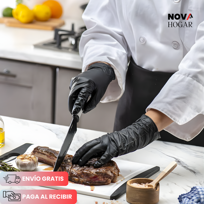 ArmorFlex™ Set x50 Guantes de Nitrilo Negro Ultra Resistentes