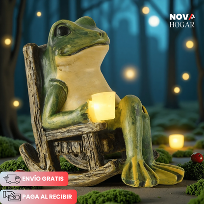 GardenFrog™ Encantadora Rana Con Luz Solar Para Jardín