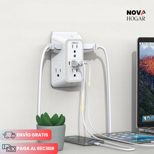 AuraHub™ Multitoma Inteligente con Luz Suave