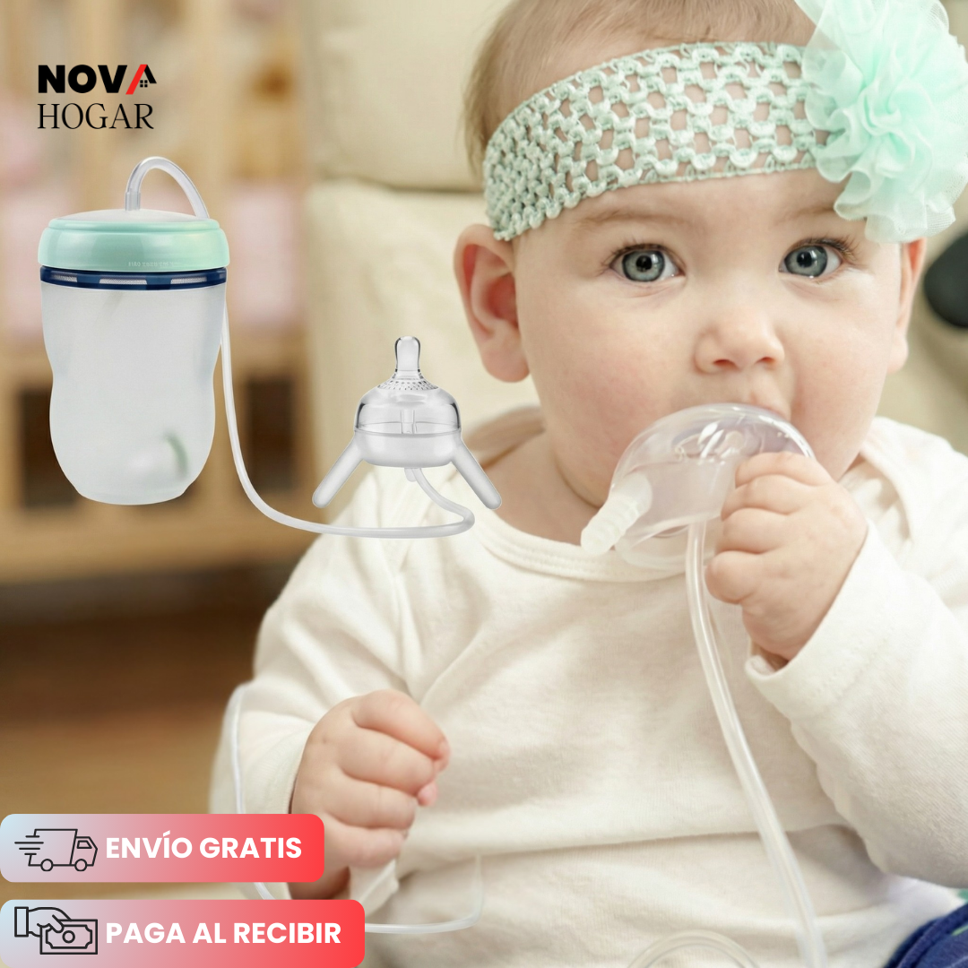 BabyQuiet™ Biberón Manos Libres con Sistema Anticólico