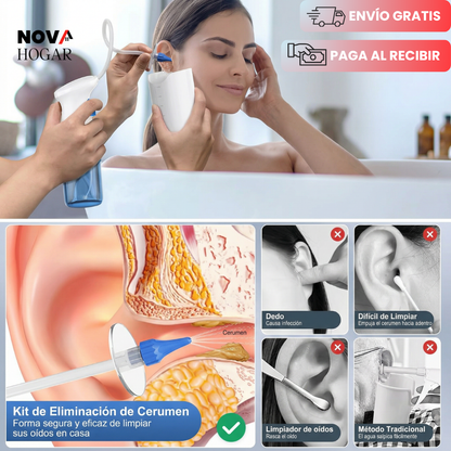 ClearEar™ Kit Profesional de Lavado Auditivo