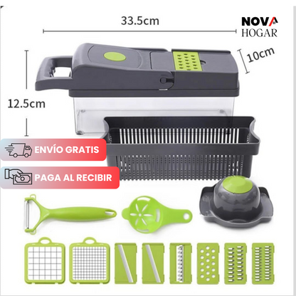 HomeChef’s Cutter™ Rallador y Cortador de Cocina 12 en 1