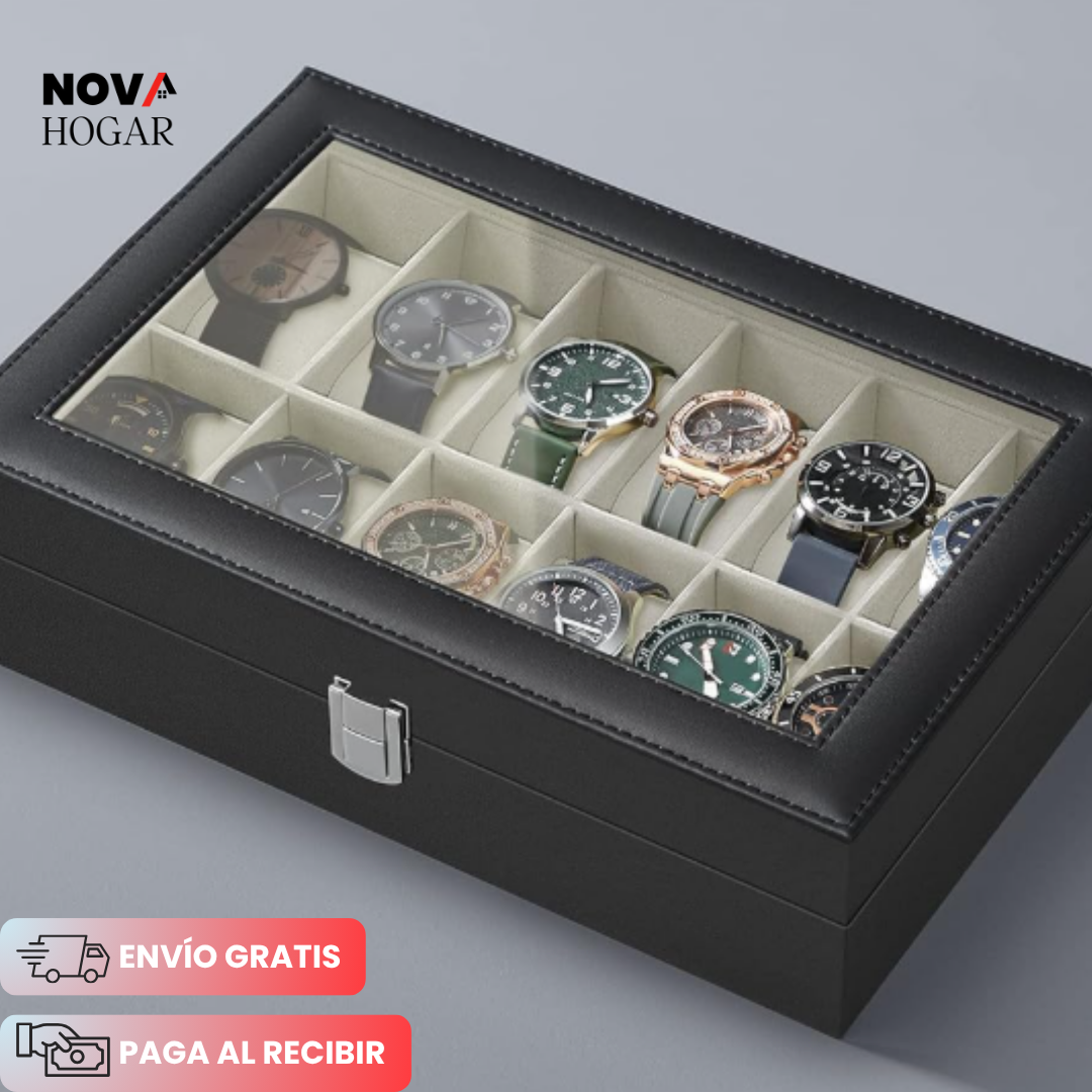 TickTrove™ Caja Organizador de 12 Relojes Premium