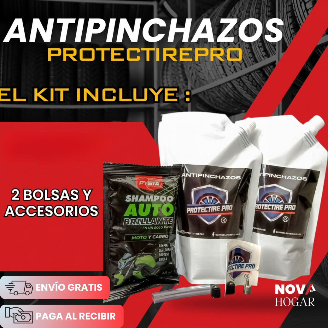 ProtecTire Pro™ Kit Sellador Antipinchazos para Motos