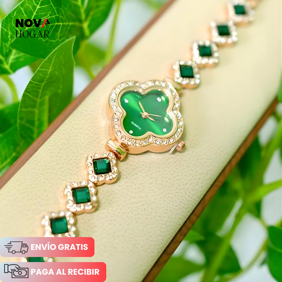 EmeraLuxe™ Reloj con Joyas de Alta Gama