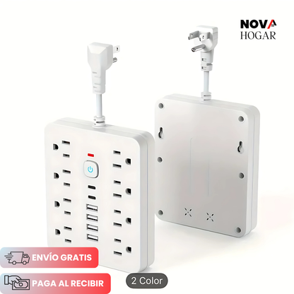 SafeCharge™ MultiToma 14 en 1 con Protección Avanzada